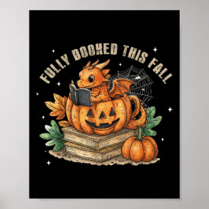 Vollständig ausgebucht Buchwürmer Drache Herbst Au Poster