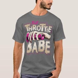VOLLSTÄNDIG BABE Biker Dirt-bike Motocross T-Shirt