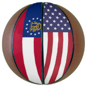 Vollständig Basketball mit Flagge Georgiens, USA (Vertikal)
