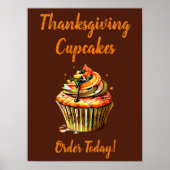 Vollständig bearbeitbare Erntedank Cupcakes, Cake Poster (Vorne)