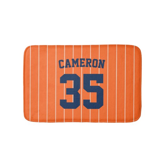 Vollständig bearbeitbare Farben Baseball Jersey St Badematte (Vorderseite)