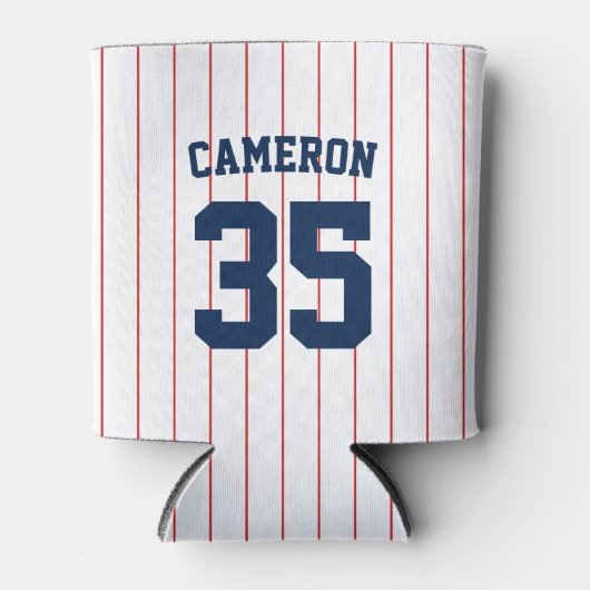 Vollständig bearbeitbare Farben Baseball Jersey St Dosenkühler (Vorderseite)