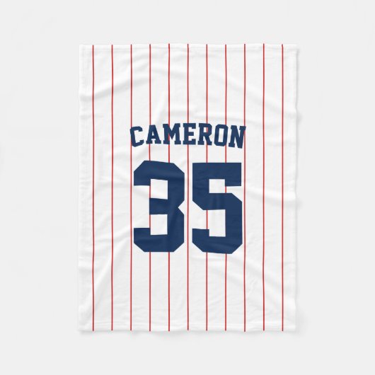 Vollständig bearbeitbare Farben Baseball Jersey St Fleecedecke (Vorderseite)