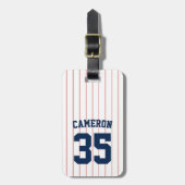 Vollständig bearbeitbare Farben Baseball Jersey St Gepäckanhänger (Vorderseite vertikal)