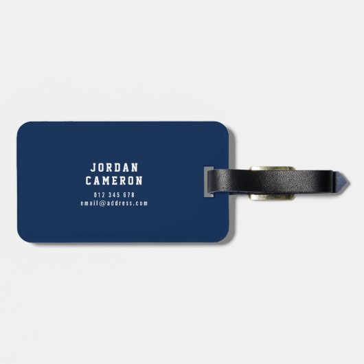 Vollständig bearbeitbare Farben Baseball Jersey St Gepäckanhänger (Rückseite horizontal)