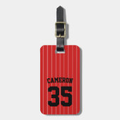 Vollständig bearbeitbare Farben Baseball Jersey St Gepäckanhänger (Vorderseite vertikal)