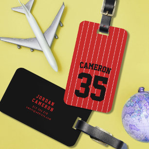 Vollständig bearbeitbare Farben Baseball Jersey St Gepäckanhänger