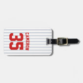 Vollständig bearbeitbare Farben Baseball Jersey St Gepäckanhänger (Vorderseite horizontal)