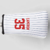 Vollständig bearbeitbare Farben Baseball Jersey St Golf Headcover (Vorderseite)