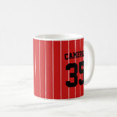 Vollständig bearbeitbare Farben Baseball Jersey St Kaffeetasse (VorderseiteRechts)