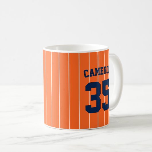 Vollständig bearbeitbare Farben Baseball Jersey St Kaffeetasse (VorderseiteRechts)