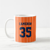 Vollständig bearbeitbare Farben Baseball Jersey St Kaffeetasse (Links)