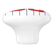 Vollständig bearbeitbare Farben Baseball Jersey St Keramikknauf (Seitenansicht)