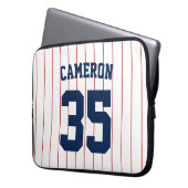 Vollständig bearbeitbare Farben Baseball Jersey St Laptopschutzhülle (Vorderseite Links)