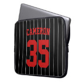 Vollständig bearbeitbare Farben Baseball Jersey St Laptopschutzhülle (Vorderseite Links)