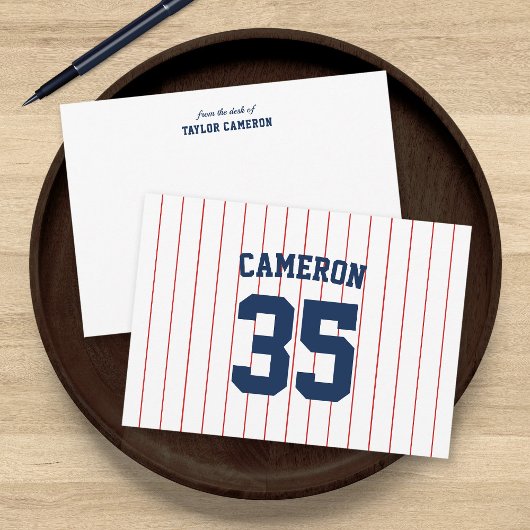 Vollständig bearbeitbare Farben Baseball Jersey St Mitteilungskarte