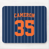 Vollständig bearbeitbare Farben Baseball Jersey St Mousepad (Vorne)