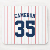 Vollständig bearbeitbare Farben Baseball Jersey St Mousepad (Vorne)