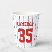 Vollständig bearbeitbare Farben Baseball Jersey St Pappbecher (Vorderseite)