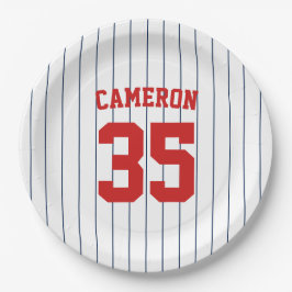 Vollständig bearbeitbare Farben Baseball Jersey St Pappteller