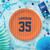 Vollständig bearbeitbare Farben Baseball Jersey St Pappteller (Party)