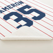 Vollständig bearbeitbare Farben Baseball Jersey St Sherpadecke (3/4)