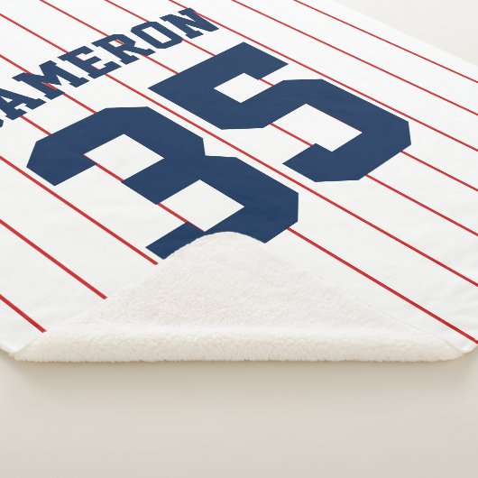 Vollständig bearbeitbare Farben Baseball Jersey St Sherpadecke (3/4)