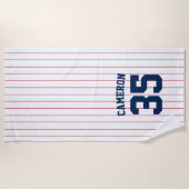 Vollständig bearbeitbare Farben Baseball Jersey St Strandtuch (Vorderseite)