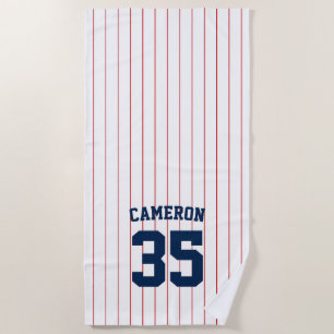 Vollständig bearbeitbare Farben Baseball Jersey St Strandtuch