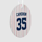 Vollständig bearbeitbare Farben Baseball-Trikot-St Ornament (Vorderseite)