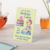 Vollständig bearbeitbare Geburtstagskuchen für Kin Sockelschild (In SItu)