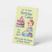 Vollständig bearbeitbare Geburtstagskuchen für Kin Sockelschild (Vorderseite)