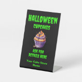 Vollständig bearbeitbare Halloween Cupcakes für Ca Sockelschild (Vorderseite)