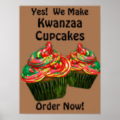 Vollständig bearbeitbare Kwanzaa Cupcakes Poster (Vorne)