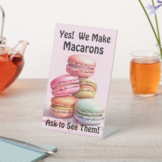 Vollständig bearbeitbare Macarons für den Cake Sto Sockelschild (In SItu)