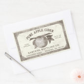 Vollständig bearbeitbare Vintage Apple Cider Label Rechteckiger Aufkleber (Umschlag)