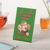 Vollständig bearbeitbare Weihnachtskekse Sockelschild (In SItu)