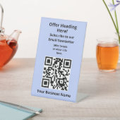 Vollständig bearbeitbarer QR-Code Blue E-Mail-Zähl Sockelschild (In SItu)