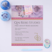Vollständig bearbeitbarer Yoga, Reiki Master Laven Flyer (Einzeln)
