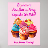 Vollständig bearbeitbares Cupcake Phrase & Cupcake Poster (Vorne)