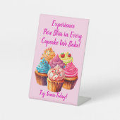 Vollständig bearbeitbares Cupcake Phrase & Cupcake Sockelschild (Vorderseite)