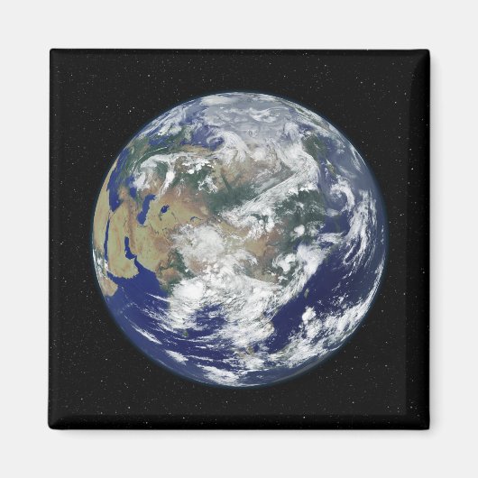 Vollständig beleuchtete Erde, zentriert auf Asien Magnet (Vorne)