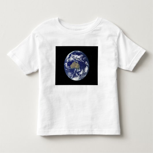 Vollständig beleuchtete Erde, zentriert auf Austra Kleinkind T-shirt (Vorderseite)