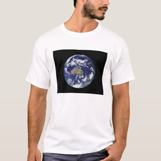 Vollständig beleuchtete Erde, zentriert auf Austra T-Shirt (Vorderseite)