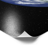 Vollständig beleuchtete Erde, zentriert auf dem No Fotodruck (Ecke)