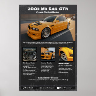 Vollständig benutzerdefinierter Auto-Spezial-Garag Poster