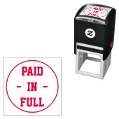 "VOLLSTÄNDIG BEZAHLT" innerhalb einer Circle Kontu Permastempel (Beispiel)