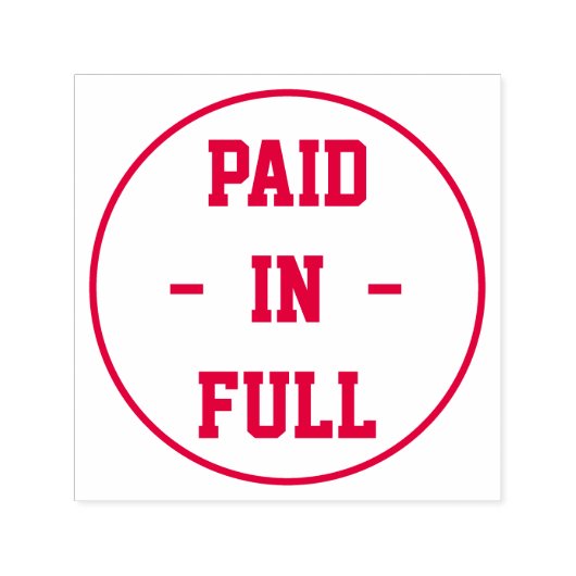 "VOLLSTÄNDIG BEZAHLT" innerhalb einer Circle Kontu Permastempel (Design)