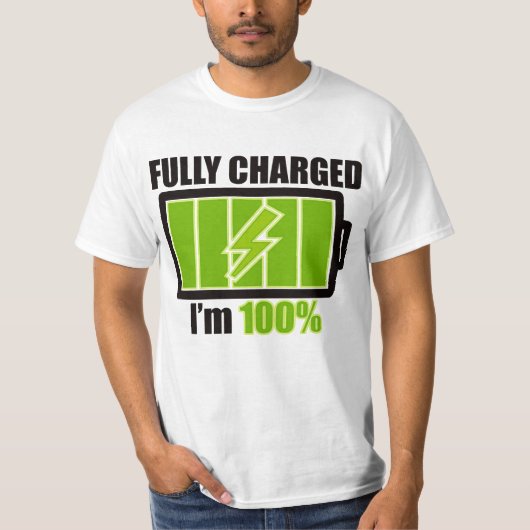 VOLLSTÄNDIG_CHARGED_BATTERY T-Shirt (Vorderseite)