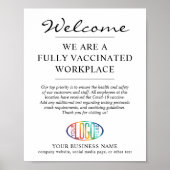 Vollständig covid geimpfte Firmenlogos Poster (Vorne)